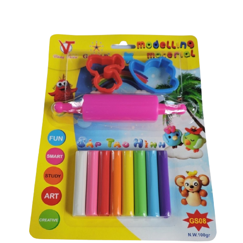 Vỉ Đồ Chơi Đất Nặn 8 Màu An Toàn Cho Bé