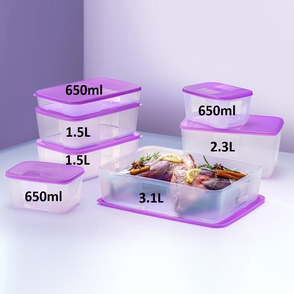 [HCM]Bộ hộp trữ đông 7 màu mới