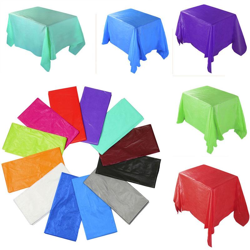 Mingrui Store PE Disposable Tablecloth Table Cover Table Cloth Waterproof