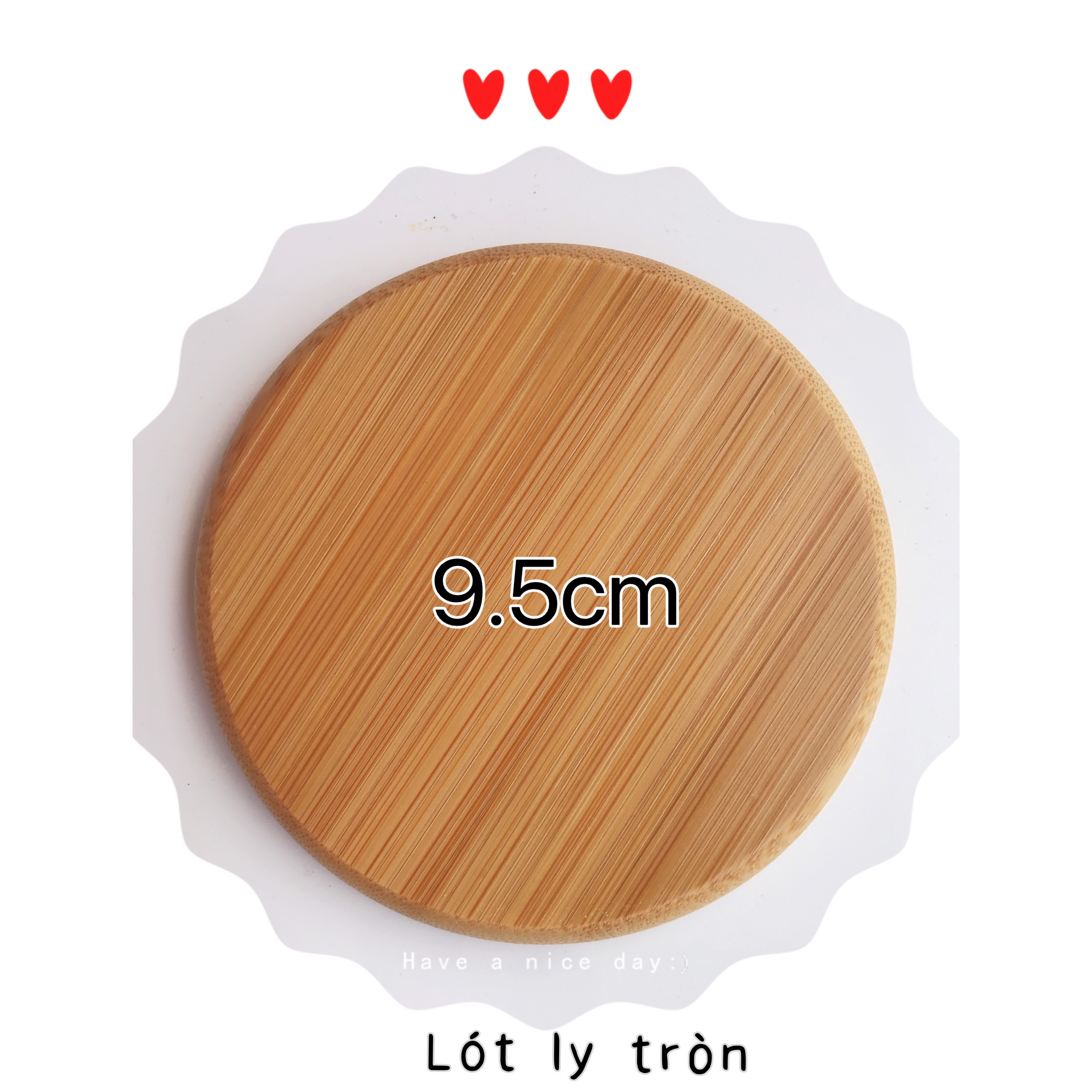 Nắp Đế Lót cốc ly bằng gỗ tre style Nhật