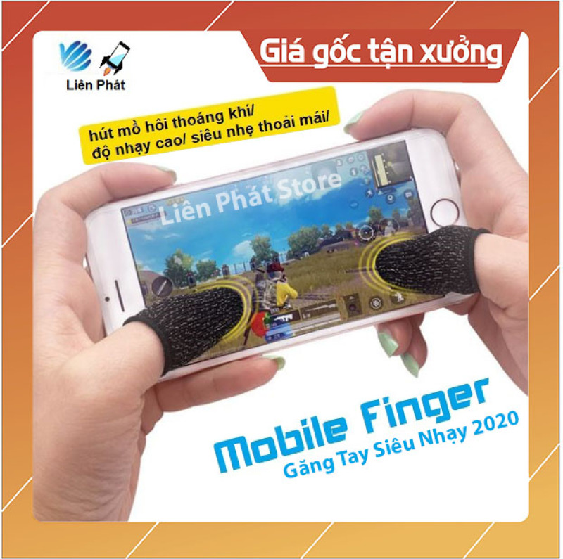 Bộ bao 2 ngón tay chuyên dụng chơi game mobile chống ra mồ hôi tay Mobile Finger 2020 Bao Tay Siêu Nhạy Giá Xưởng