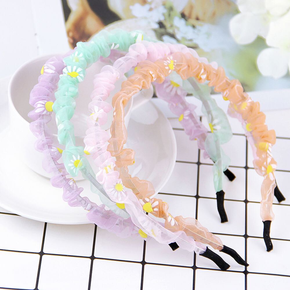 [HCM]Băng đô Scrunchies hoa cúc siêu dễ thương