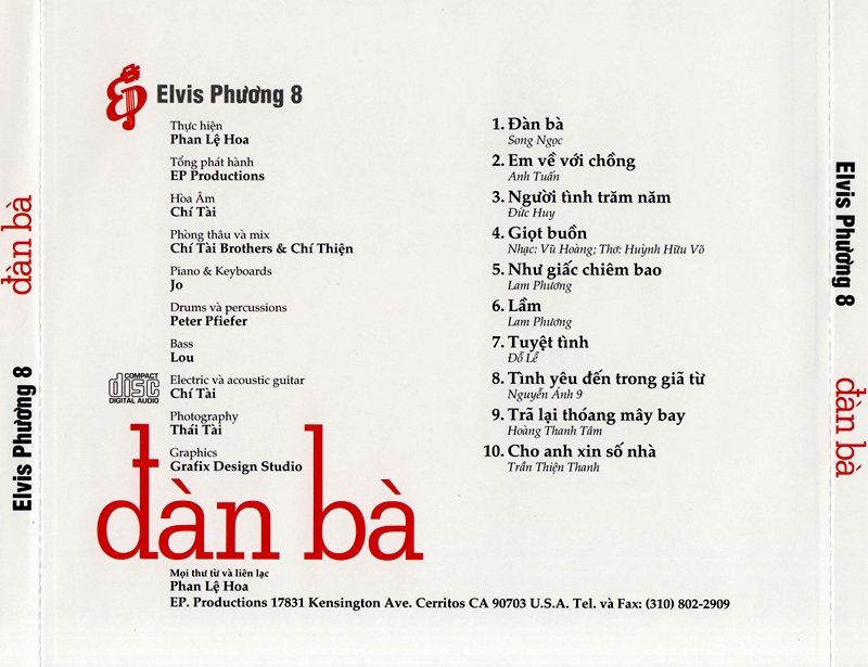 [MD-CD] Bộ 2 Đĩa CD Elvis Phương Đặc Biệt - Đàn Bà 1 và 2