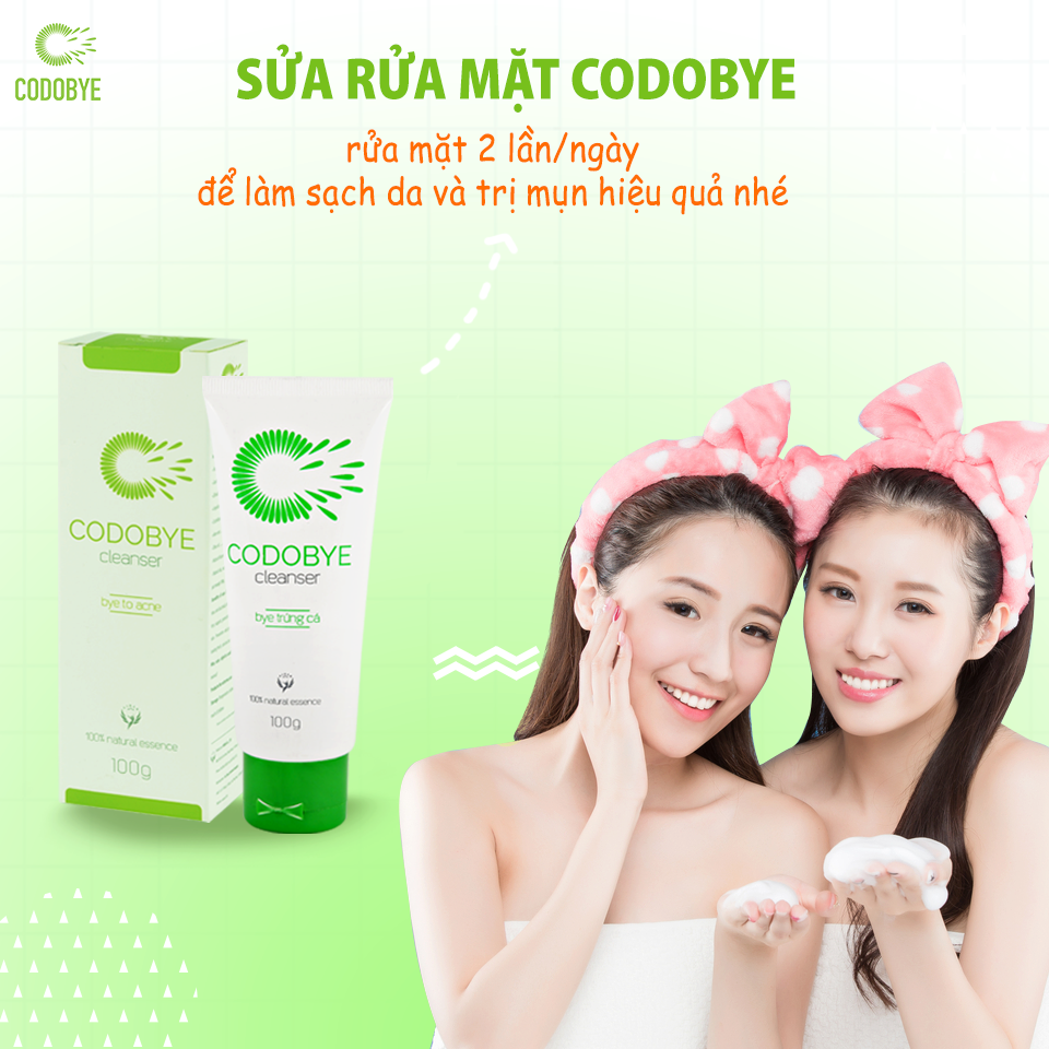 [HCM]CODOBYE CLEANSER - Sữa rửa mặt ngừa mụn 100g