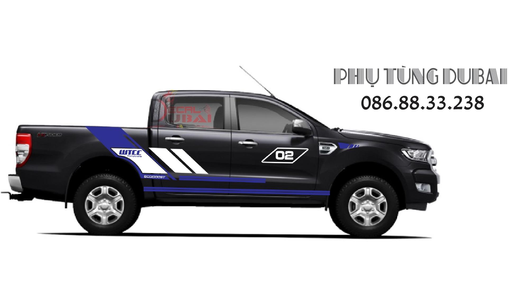 Tem dán sườn xe ford ranger