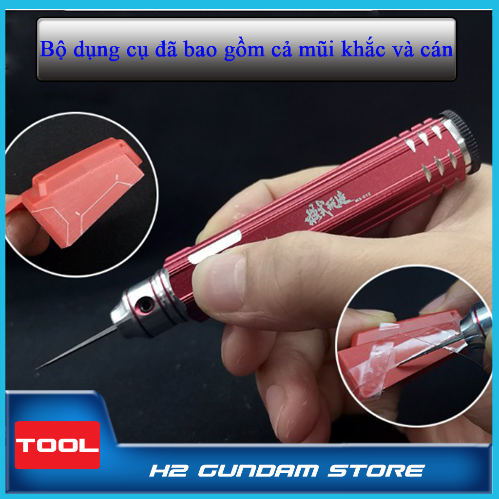 Bộ Dụng cụ khắc lằn chìm Chisel Engraved Line (Đầy đủ mũi và cán)