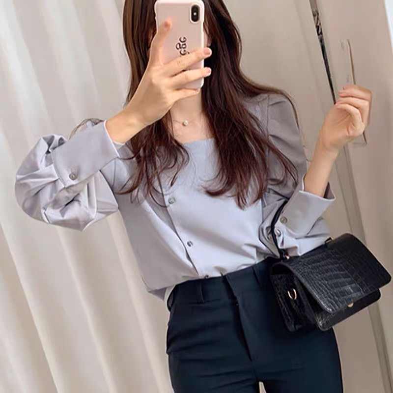 ÁO CỔ VUÔNG PHỐI NÚT