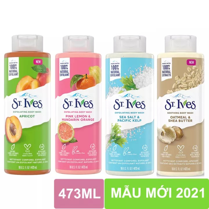 Sữa tắm dưỡng da St.Ives Trái Mơ 473ml