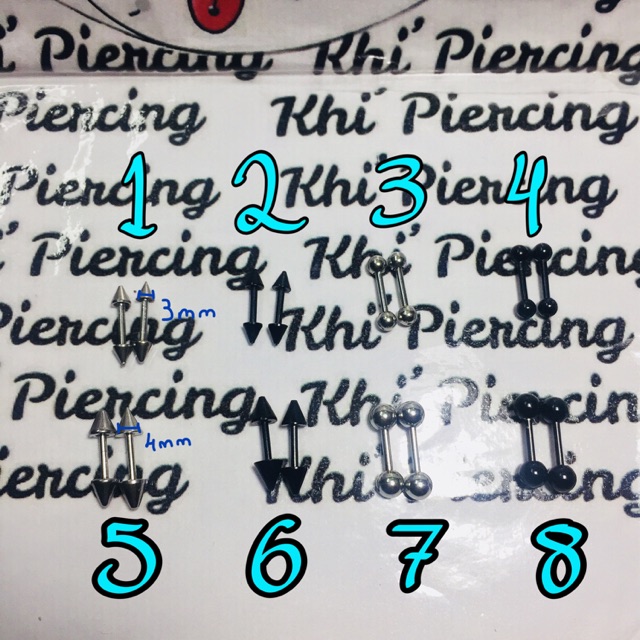 Khuyên Tai chốt vặn 2 đầu