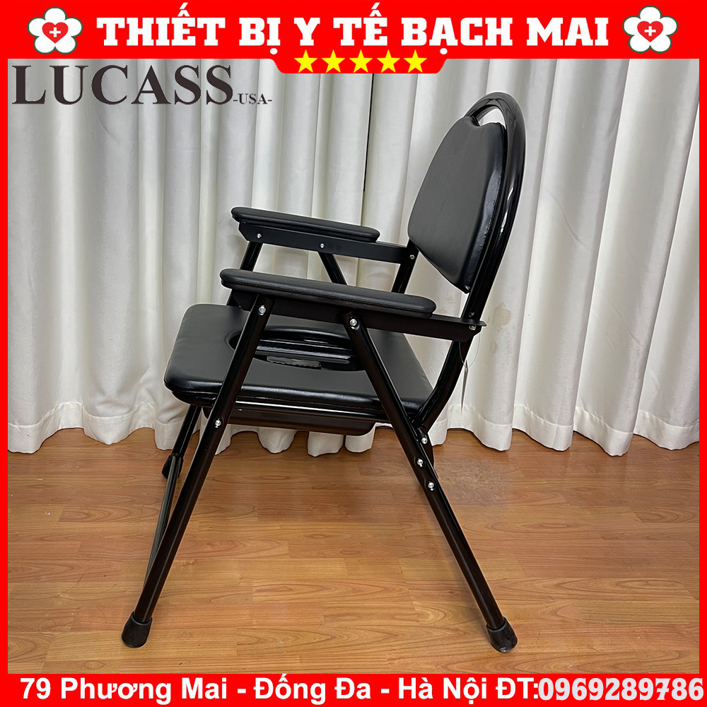 Ghế Bô Vệ Sinh Lucass G17 [Sắt Sơn Tĩnh Điện + Nệm Ngồi Êm]