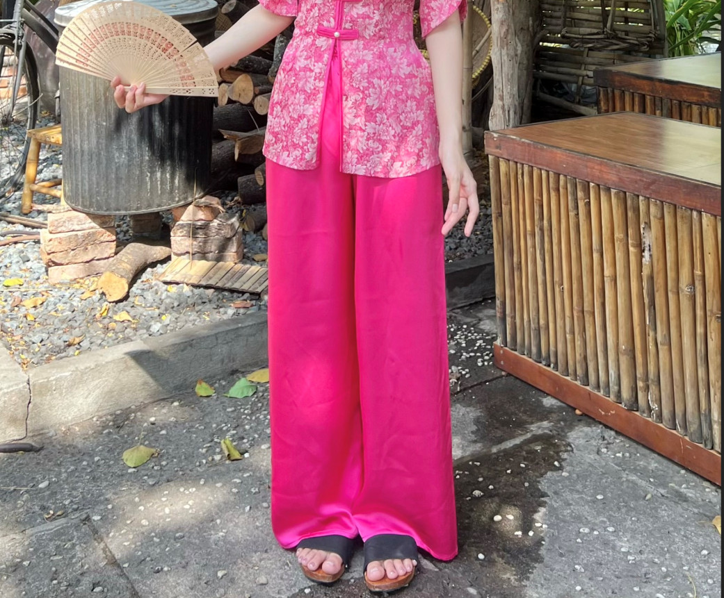 Lẻ Quần Trơn Bà Ba Chất Lụa Satin Nhiều Màu