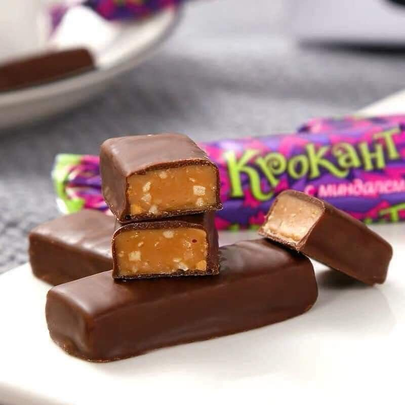 kẹo tím krokant socola hạnh nhân nga 500G