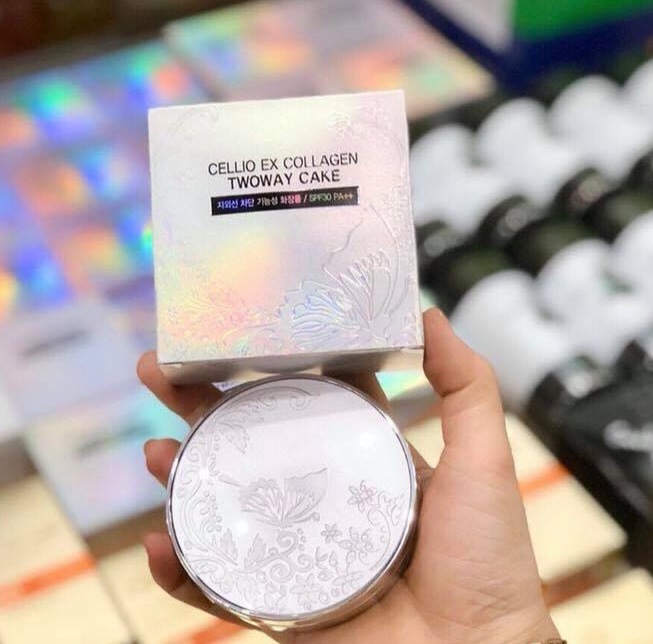Phấn phủ cellio ex collagen twoway cake 30g