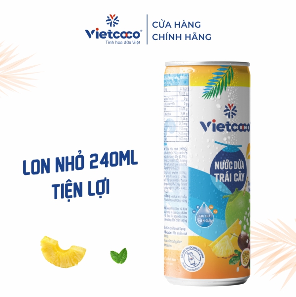 Nước dừa tươi trái cây Vietcoco 240ml