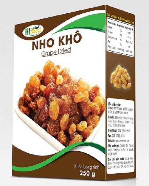 [HCM]Nho Khô Chile Đen Hộp 250gr