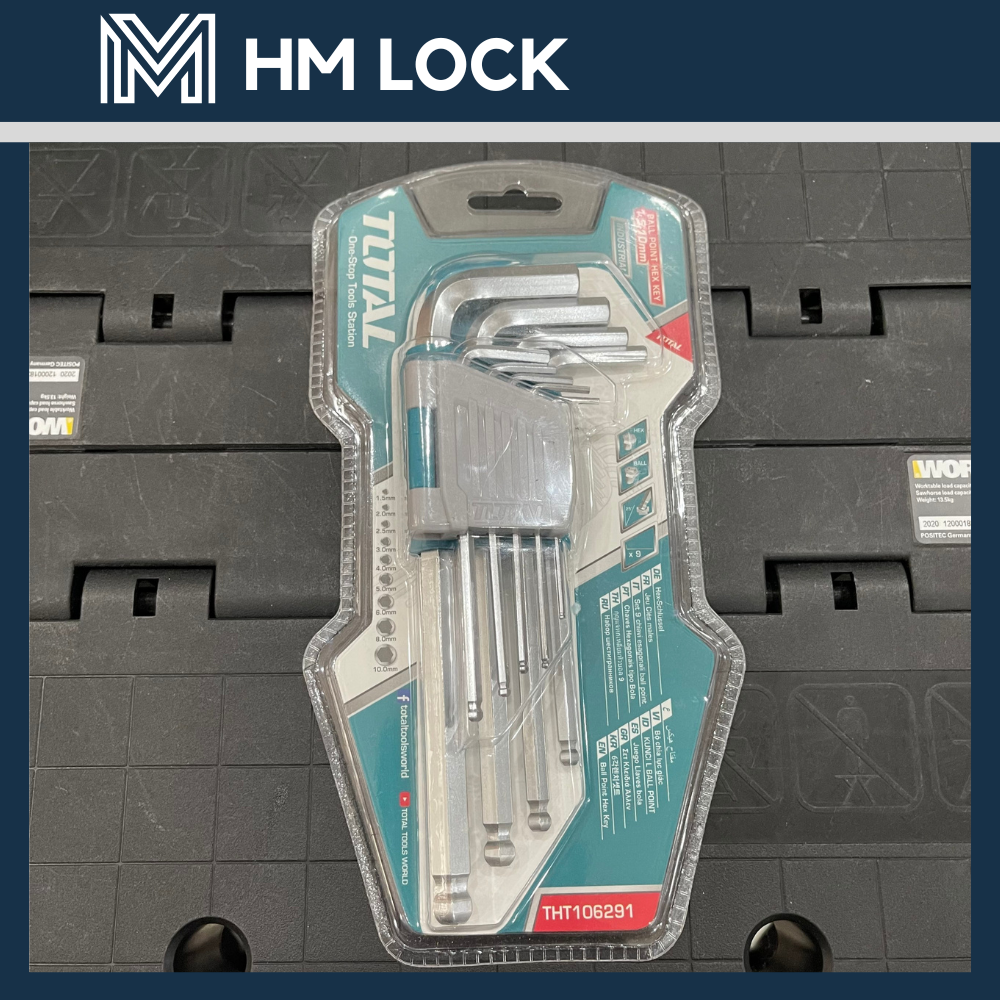 1.5-10mm bộ lục giác bi ngắn & dài total - hàng chính hãng - tht106191 - hm lock