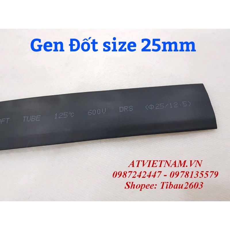 Co nhiệt bọc relay 25mm (1 mét) - dây co nhiệt