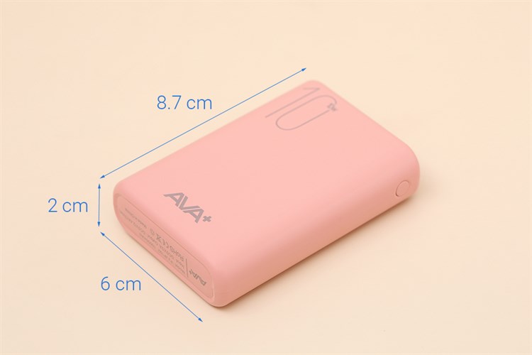 Brand new display nice 10000-99% original 100% mAh Ava + kjjp192 pink polymer Power Bank 12 months warranty give original charging cable