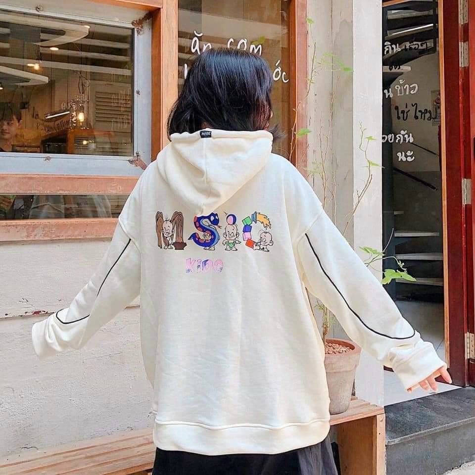 [HCM-CHUYÊN SỈ & LẺ THỜI TRANG] Áo khoác nữ form rộng hàn quốc, áo hoodie nữ form rộng có dây kéo , áo khoác nữ thời trang fom rộng kido đủ size