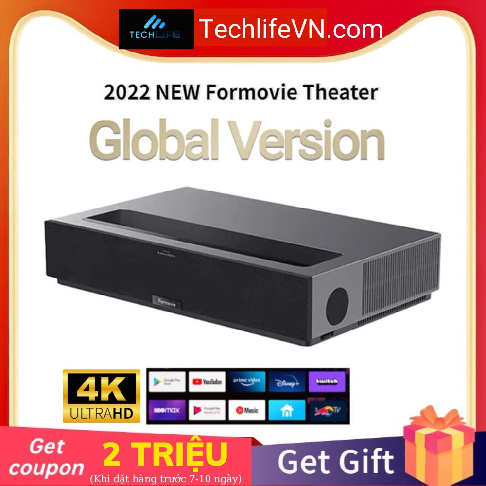 Máy chiếu siêu gần 4K Formovie T1 (phiên bản quốc tế - Android TV11 ...