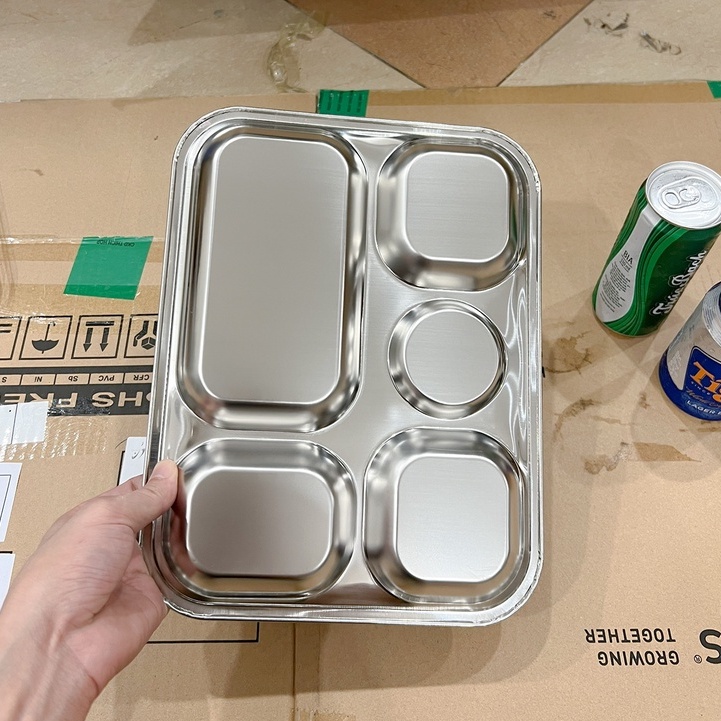 FREESHIP MAX-Khay cơm inox 5 ngăn giá rẻ