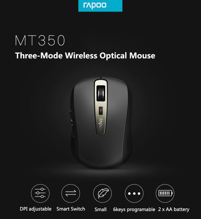 Chuột Rapoo MT350 Bluetooth 3.0 / 4.0 1600dpi chính hãng