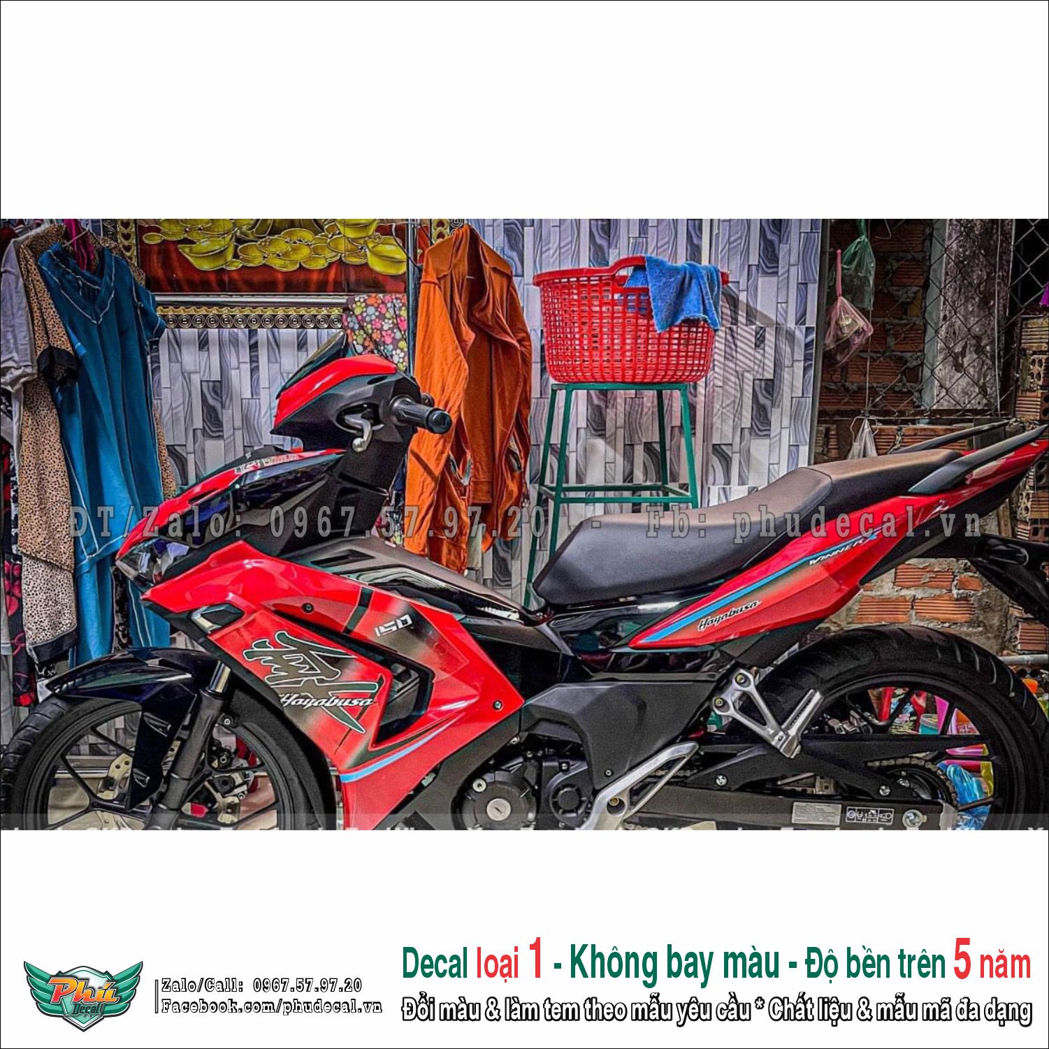 Tem rời Winner X v3 đỏ đen hayabusa