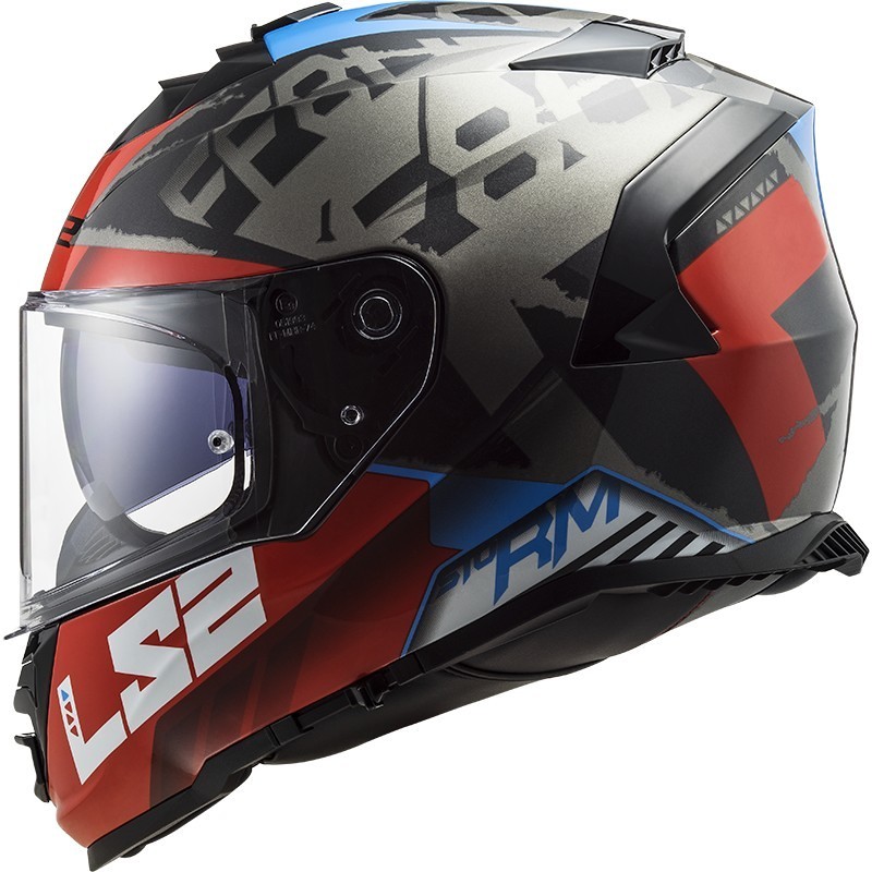 Mũ bảo hiểm LS2 FF800 Storm - Sprinter Black Red Titanium