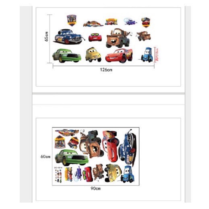 [HCM]Decal dán tường hình siêu xe cho bé
