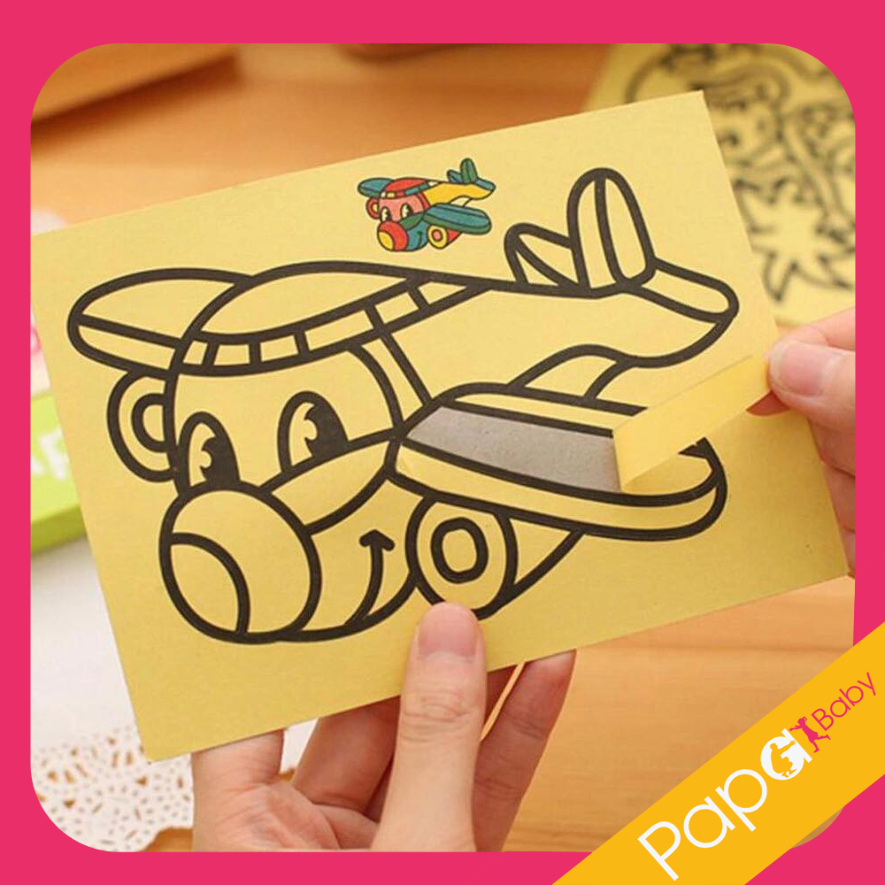 [Combo 3] Tranh Cát Cho Bé - Kích Thước 20x15cm, Đủ Hình Cho Bé Trai Và Gái, 6 Bịch Màu - Tranh cát công chúa, tranh cát 3D, tranh cát gỗ, đồ chơi gỗ - Papa baby