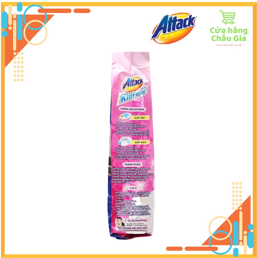 COMBO 5 GÓI 720Gr BỘT GIẶT ATTACK THƯƠNG HIỆU NHẬT BẢN.