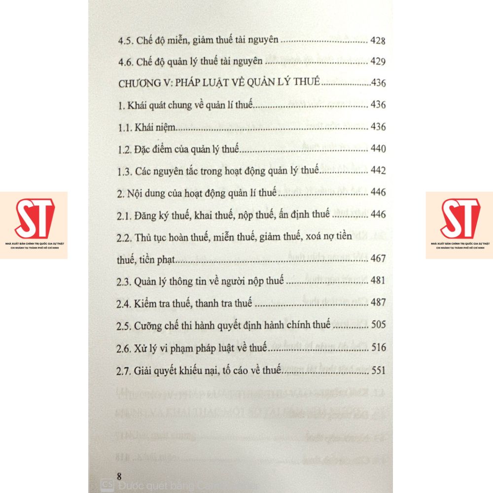 [Sách] Giáo Trình Luật Thuế