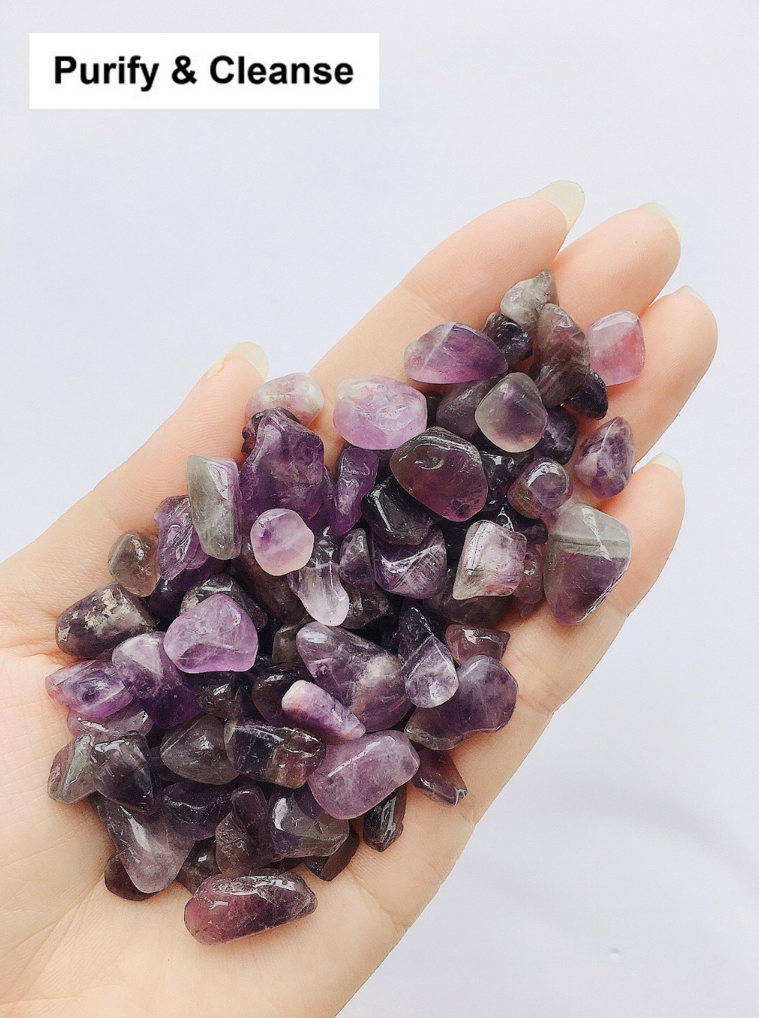 Purify & Cleanse Đá Thạch Anh Tím Vụn Đá Thanh Tẩy Amethyst Crystal Minis Healing Stone Natural Quartz