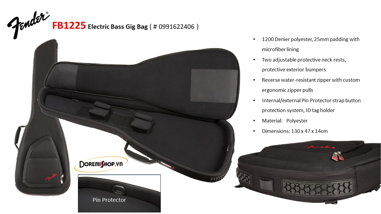 Bao đàn guitar và bass điện chính hãng Fender guitar bass bag
