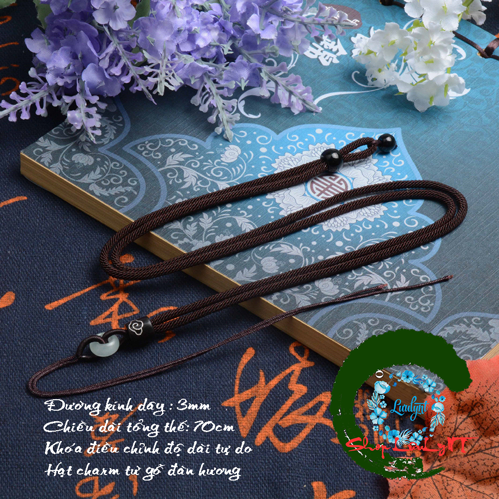 Dây dù màu nâu - Phụ Kiện Trang Sức - Vòng cổ dây dù - dây chuyền đeo cổ vải