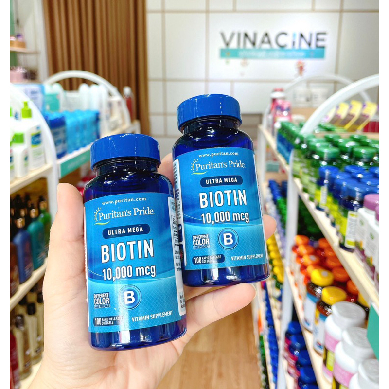 Viên Uống Hỗ Trợ Mọc Tóc Puritan's Pride Biotin 10000mcg