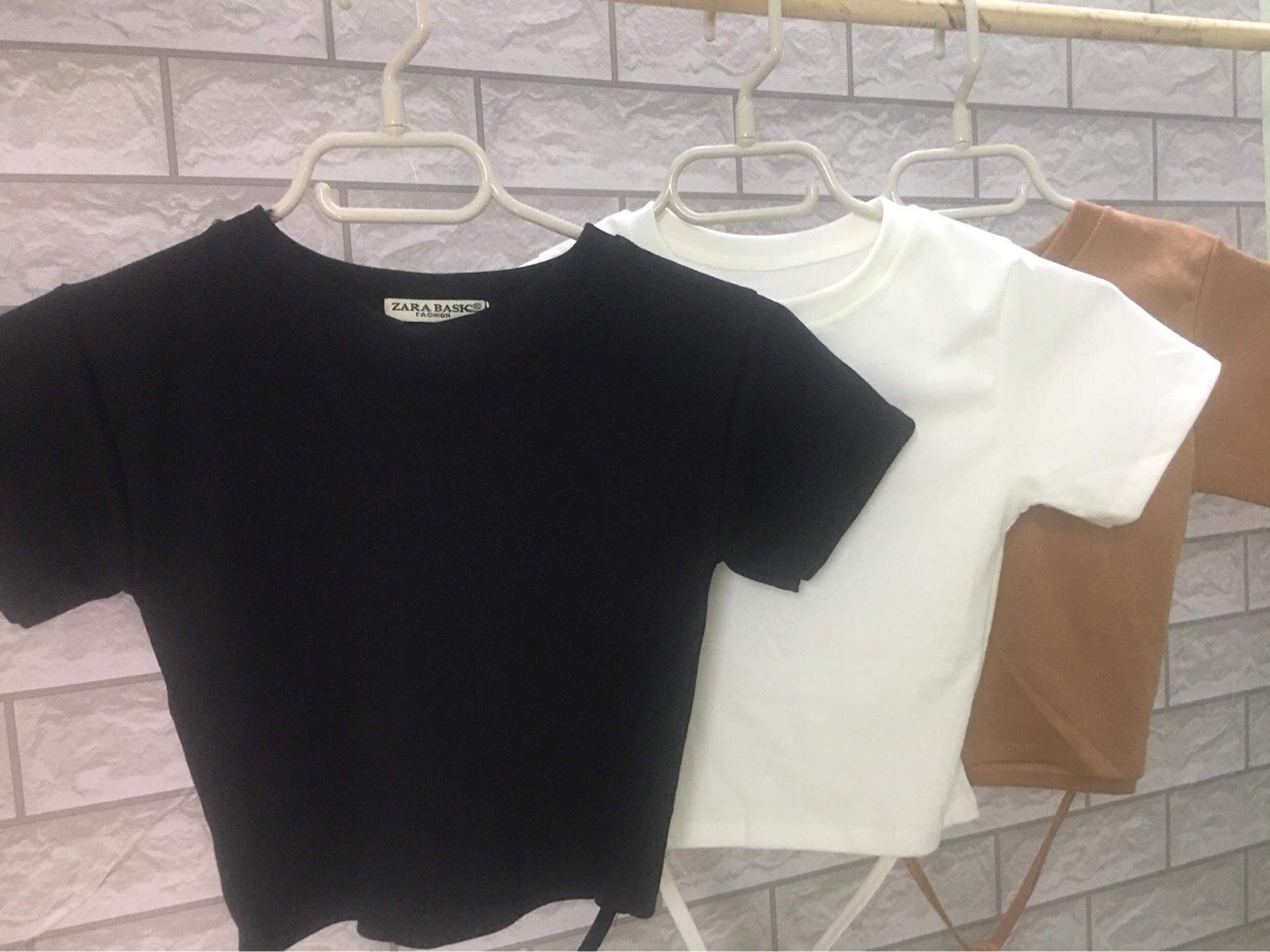Áo Thun Croptop Phối Dây Cột Eo