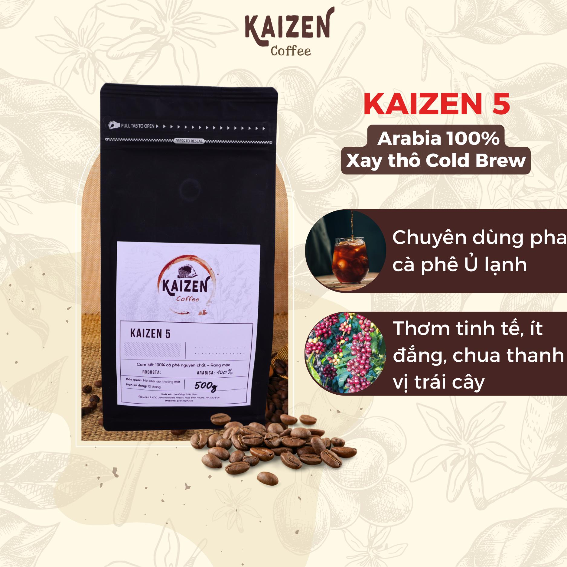 Combo Bình pha Cold Brew kèm Cà phê Arabica chuyên dùng pha cà phê ủ lạnh - Kaizen Coffee