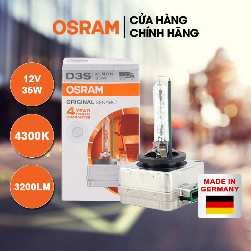 Bóng đèn xenon osram original d3s 66340 12v 35w - nhập khẩu chính hãng