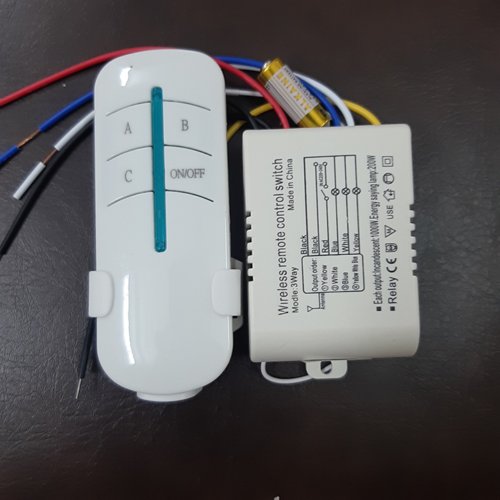 Công tắc điều khiển từ xa Rf 3 cổng trắng