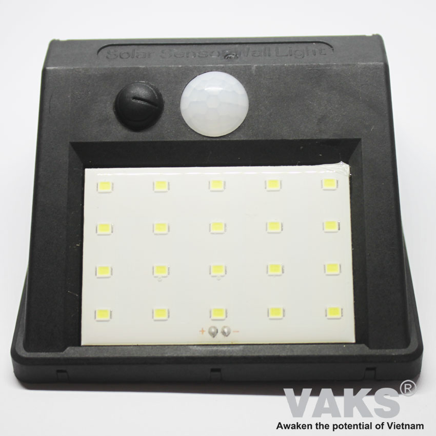 [HCM]ĐÈN LED CẢM ỨNG NĂNG LƯỢNG MẶT TRỜI 20 LED.
