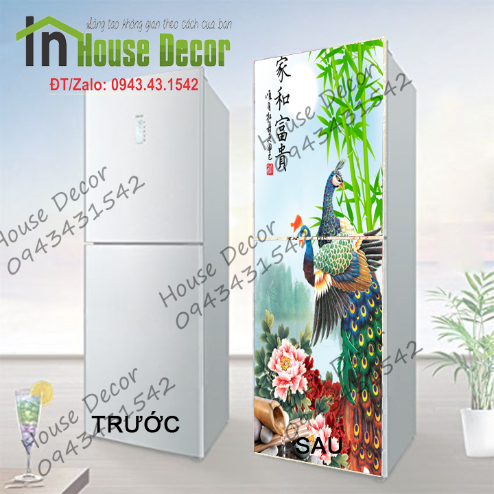 Decal trang trí tủ lạnh chống thấm cao cấp - Miếng Dán tủ lạnh, cửa kính siêu đẹp DJQ-264