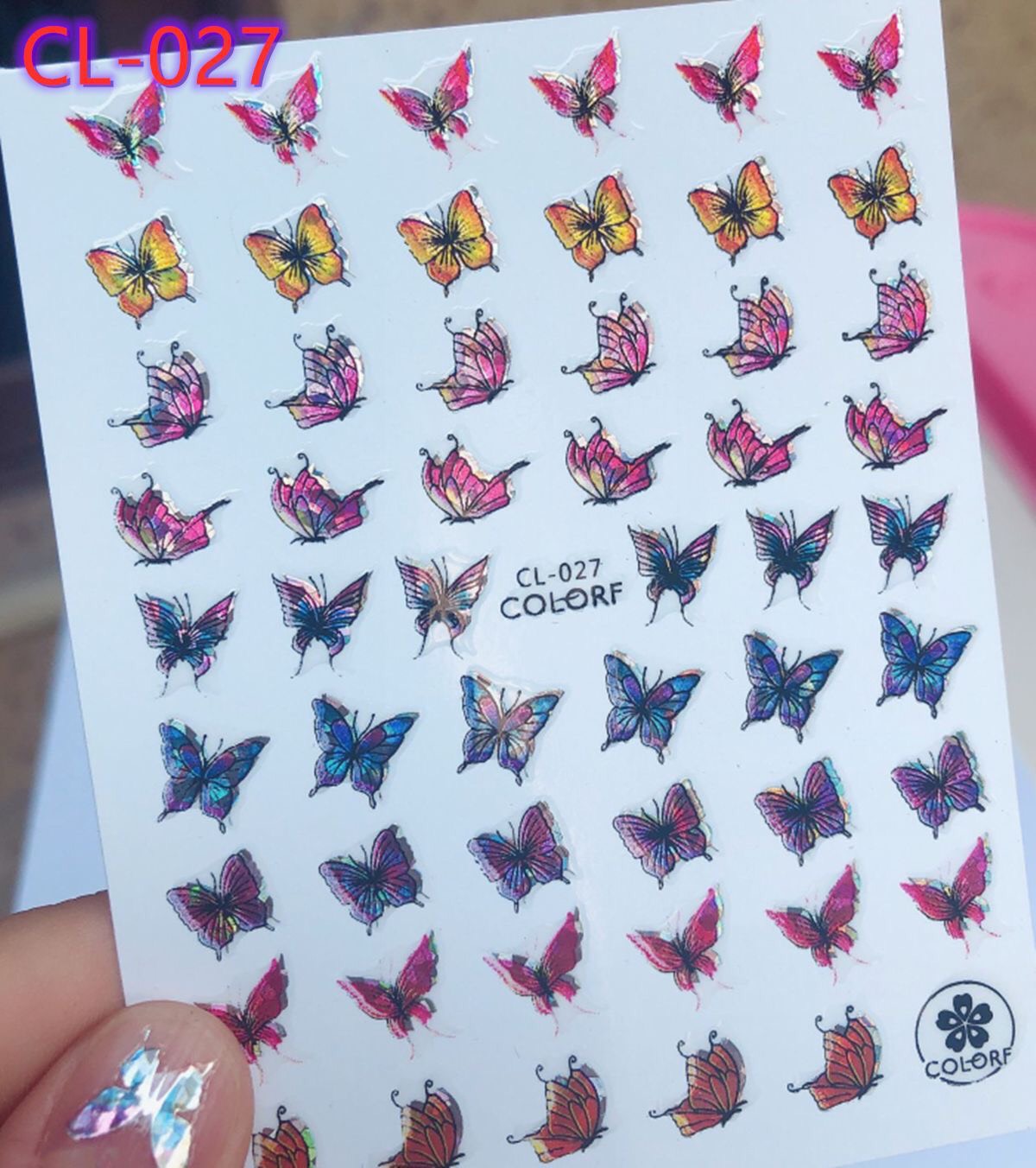 STICKER DÁN MÓNG CHỦ ĐỀ BƯỚM 2