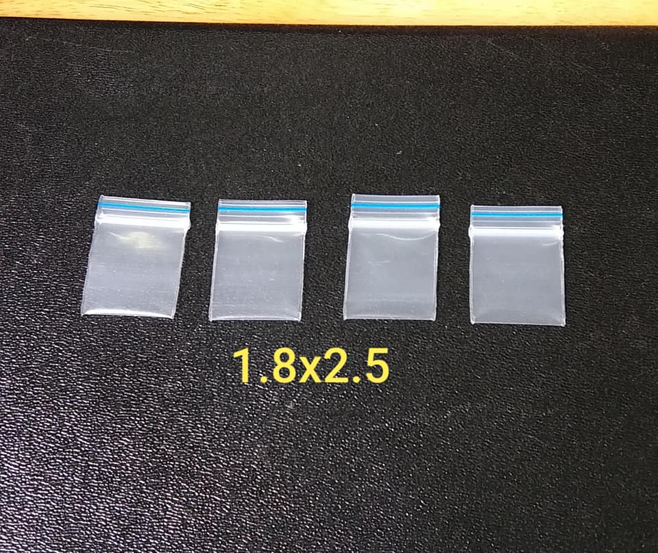 sét 100 cái túi zip mini nhỏ 1.8x2.5 cm dầy đẹp