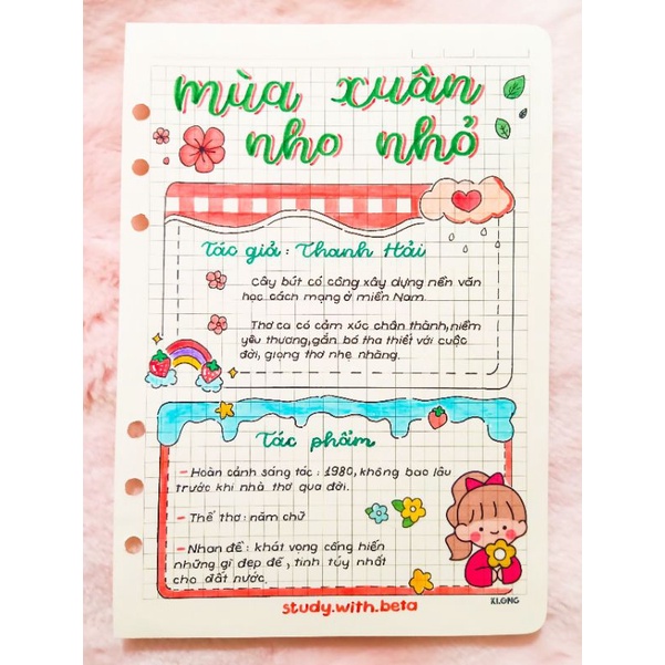 SỔ giâý lò xo, còng sắt trang trí sticker VĂN 9