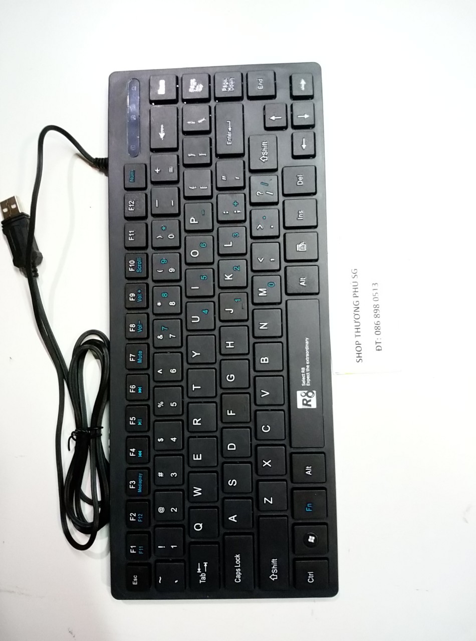 Bàn phím Mini có dây Keyboard R8-1812 - Chuẩn cắm USB