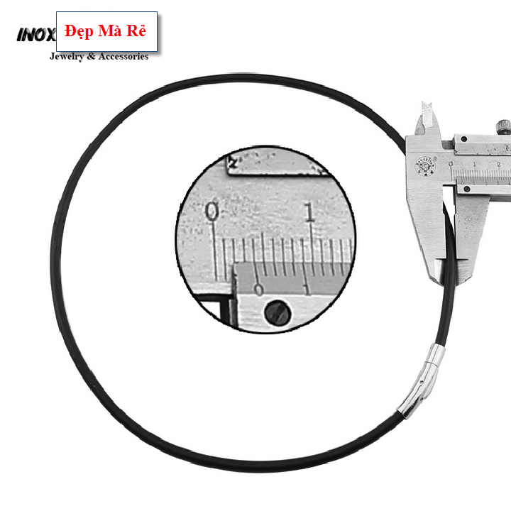 Dây chuyền Nam dây cao su nhiều size khóa inox cao cấp - Cam kết 1 đổi 1 nếu hoen gỉ sét