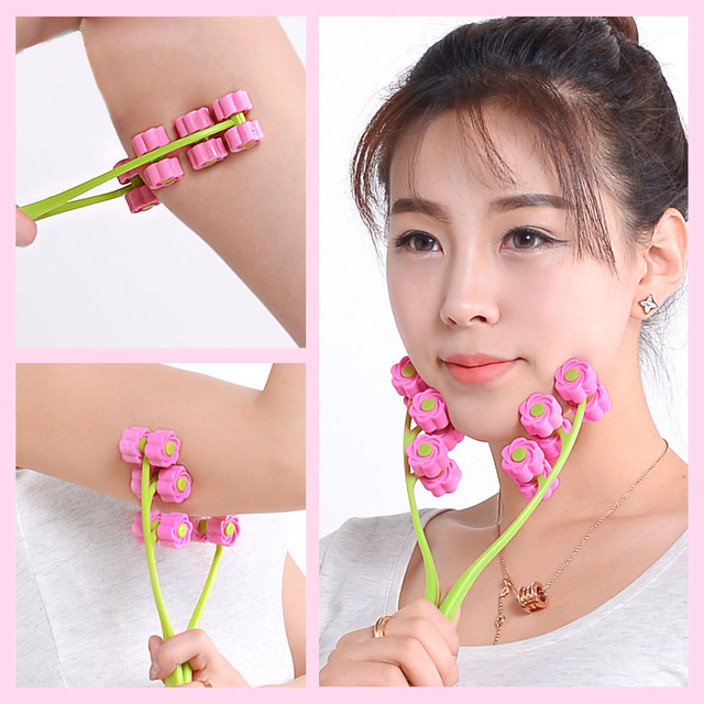 Cây massage thon mặt Vline HÌNH BÔNG HOA