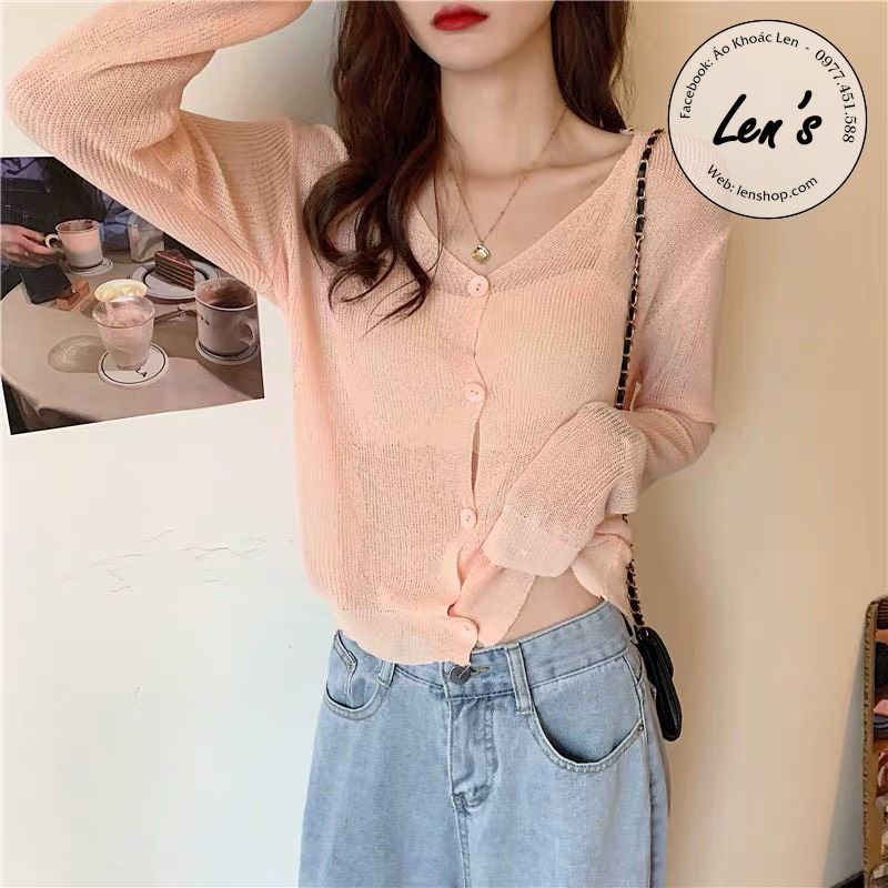 ÁO KHOÁC CARDIGAN MỎNG GÀI NÚT TO