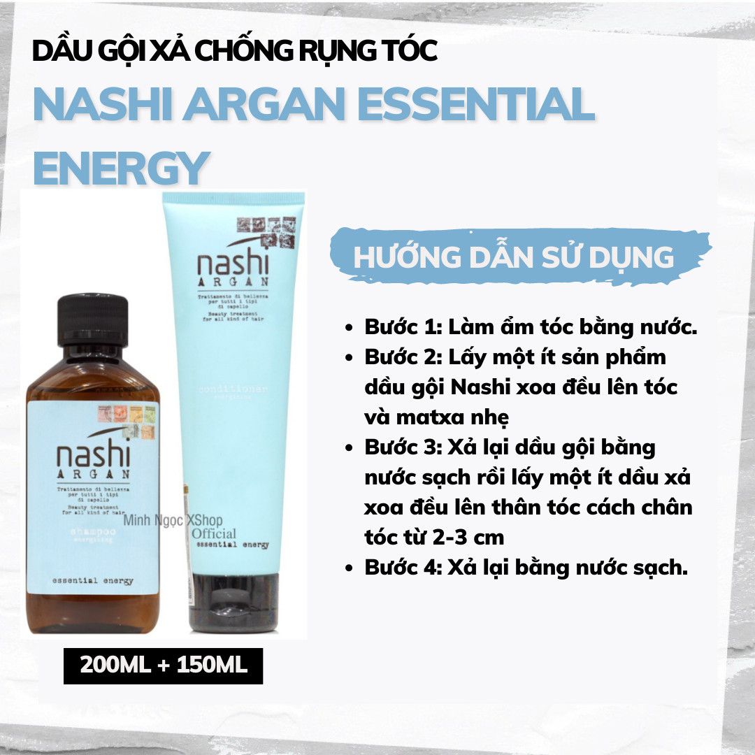 Dầu gội chống rụng tóc Nashi Argan Essential Energy 200ML